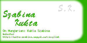 szabina kukta business card